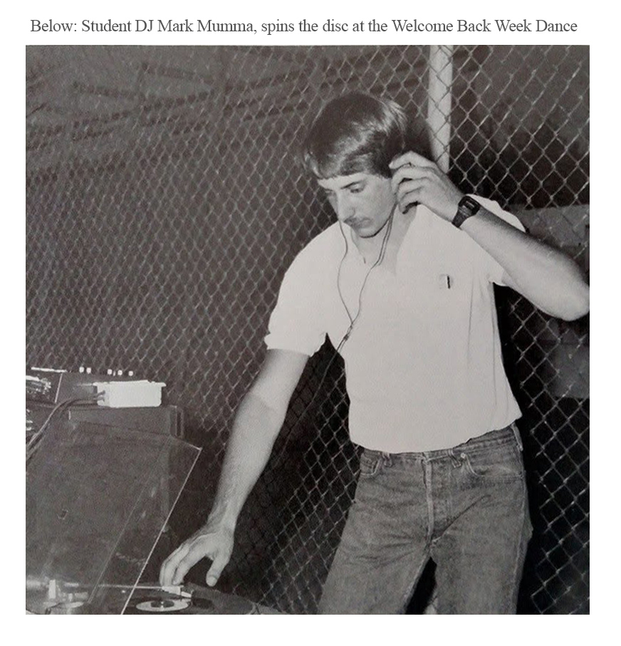 Student DJ Mark Mumma at the Welcome Back Week dance